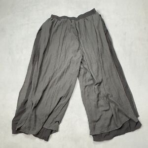 Wide Leg Flowy Cotton Palazzo Pants XL